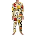 thumbnail image 3 of Naloa Vehicles Men’s Pajamas Set - Long Sleeve Button Down Sleep Shirt and Pajama Bottoms Sleepwear Set-Large, 3 of 7