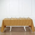thumbnail image 4 of BalsaCircle 60" x 126" Polyester Rectangular Tablecloth Gold, 4 of 8