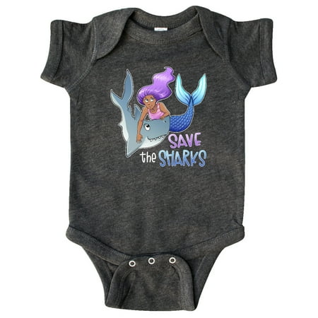 

Inktastic Save the Sharks- Mermaid Gift Baby Boy or Baby Girl Bodysuit