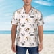 thumbnail image 2 of Balery Bulldog Face Camisas hawaianas de manga corta para hombre, camisas playeras de corte holgado, camisas de vacaciones con botones,3X-Large, 2 of 7