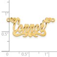 thumbnail image 4 of 14k Yellow Gold Satin Diamond-cut Hearts Name Plate XNA186Y, 4 of 4
