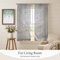 thumbnail image 4 of White Trees Sheer Curtains 63 Inch Length 2 Panels Set, Grey Omrbe Abstract Art Voile Window Treatment Rod Pocket Curtains Sheers Drapes for Bedroom/Living Room/Kitchen 52x"63"x2, 4 of 8