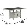 thumbnail image 2 of Steve Silver Hyland Stone Gray and Charcoal Wood 7-Piece Dining Set with Server, 2 of 13
