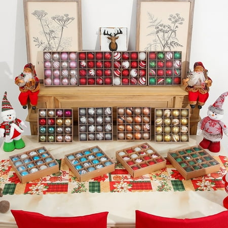 

Gwong 16Pcs Christmas Tree Ball Pendant Shopping Mall Ceiling Window Hanging Ornament