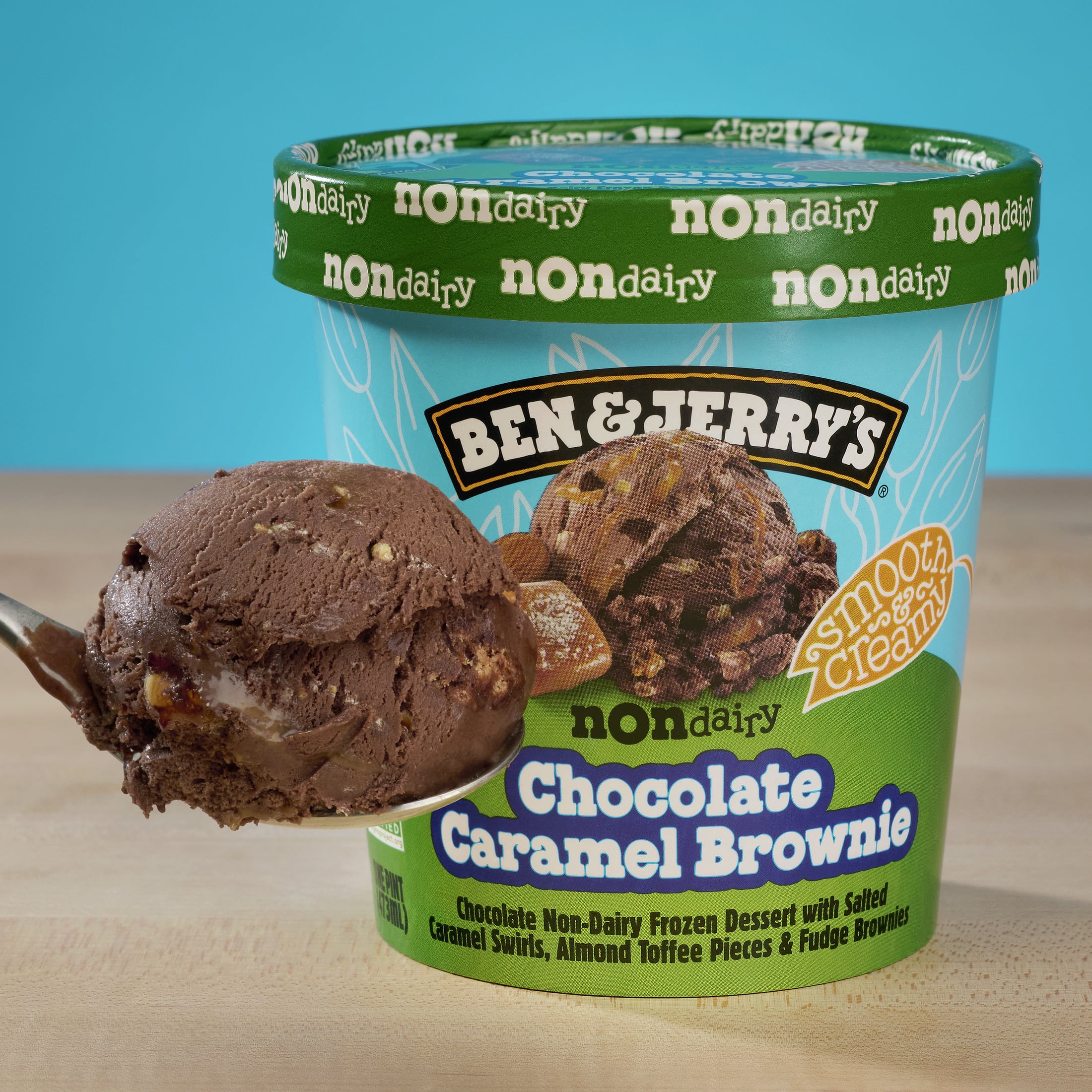 Ben & Jerry's Non-Dairy Chocolate Caramel Brownie Ice Cream Pint, 16 fl oz