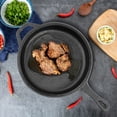 thumbnail image 3 of 26cm Frying Pan, 3qt Skillet and Lid Set Pre-Seasoned Cast Iron 2-In-1 Multi Cooker Kitchen Cookware Dutch Oven, 3 of 7