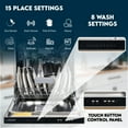 thumbnail image 3 of Equator 24" Built-In Dishwasher w/ Top Control 15 Place Settings Made in Europe E-star Certified, 3 of 16