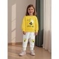 thumbnail image 6 of BemeyourBBs Toddler Baby Boys Girls Bee Outfits Cute Infant Boys Spring Fall Winter Clothes Little Bee Embroidery Long Sleeve Sweatshirt Tops with Jogger Pants Set Sweatsuit, 6 of 9