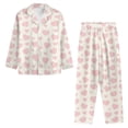 thumbnail image 4 of SCRAWLGOD Love Heart Womens Pajamas Set of 2 Piece Button Up Lounge Set Women Fall Long Sleeve Women's Pj with Pockets Size L Soft Nightwear Sets for Women, 4 of 7