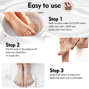 FVSA Nail Kit, 20 in 1 Pedicure Kit: Foot Scrub, Callus Remover, Cuticle Care, Toe Clippers, More for Manicure and Pedicure