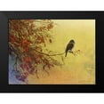 thumbnail image 2 of Vest, Chris 18x15 Black Modern Framed Museum Art Print Titled - Snow Oak Junco, 2 of 5