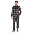thumbnail image 1 of Ashford & Brooks Men's Adult Mink Fleece Hooded One-Piece Union Suit Pajamas, 1 of 5