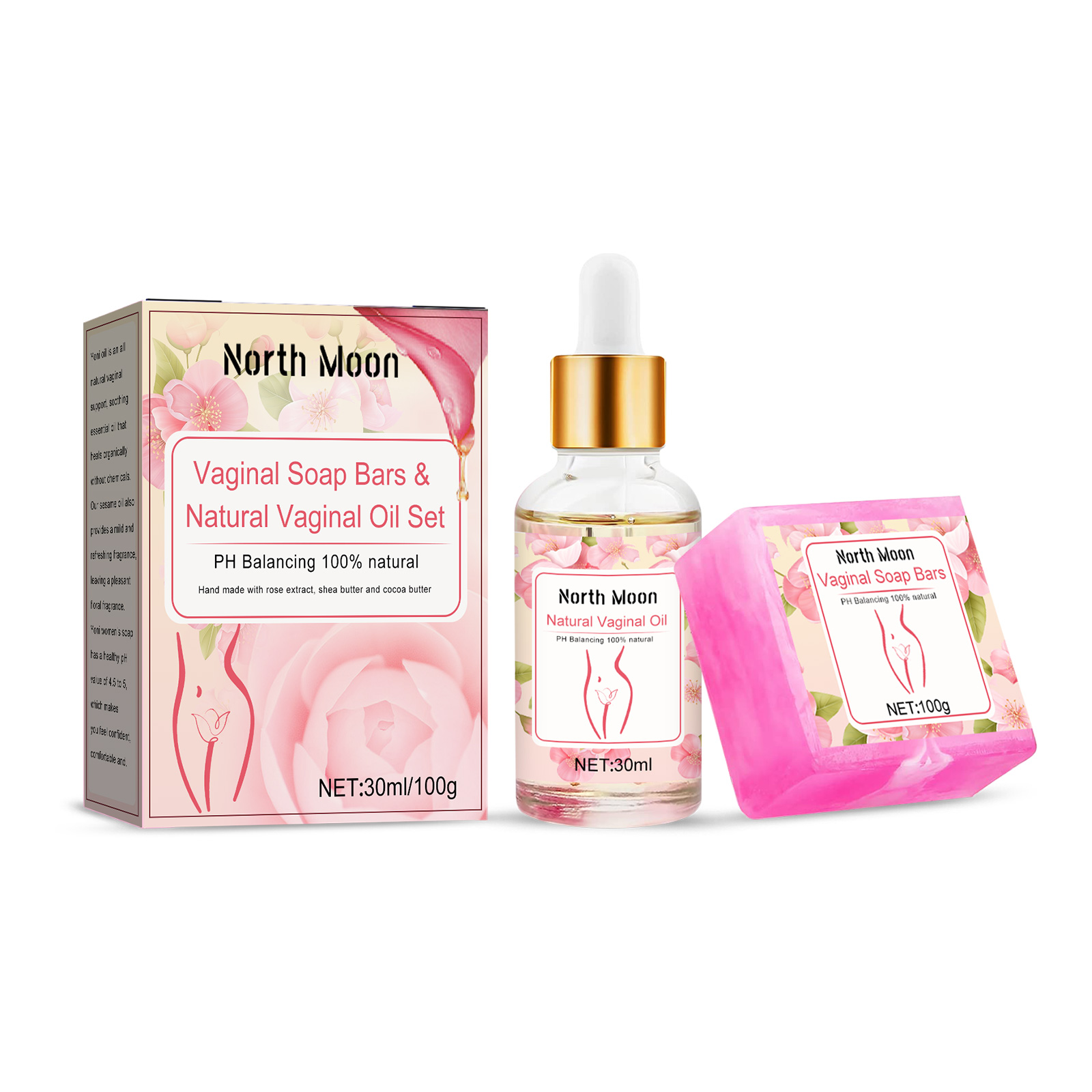 Natural Oil Soap Bars, Natural Oil Vaginal Wash for Women Feminine Wash  Vaginial Deodorants pH Balance, Eliminates Odor