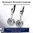 thumbnail image 3 of Pendientes SIGALIT con bisel en forma de gota con forma de moissanita, plata S925, 3 quilates, 3 of 8