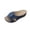 X-Blue, variant on HomeDM Sandals for Women Low Wedge Open Toe Slip-On Slides Sandal Cross Strap Summer Beach Vacations Shoes, Size 5.5