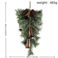 thumbnail image 2 of 26" Norfolk Pine Christmas Teardrop Swag Artificial Christmas Door Swag for Decorating with Bells and Faux Pine Cones Christmas Norfolk Greenery Wreath for Holiday Door Mantle Indoor Outdoor Decor, 2 of 7