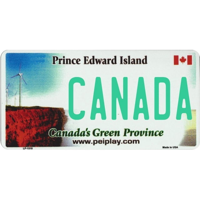Prince Edward Island Canada Photo License Plate