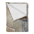 thumbnail image 2 of Marble Print Soft Flannel Fleece Throw Blanket, Surreal Onyx Stone Surface Pattern Pale Blue Details Picture, Cozy Plush for Indoor and Outdoor Use, 60" x 80", Cinnamon Beige Tan, by Ambesonne, 2 of 5