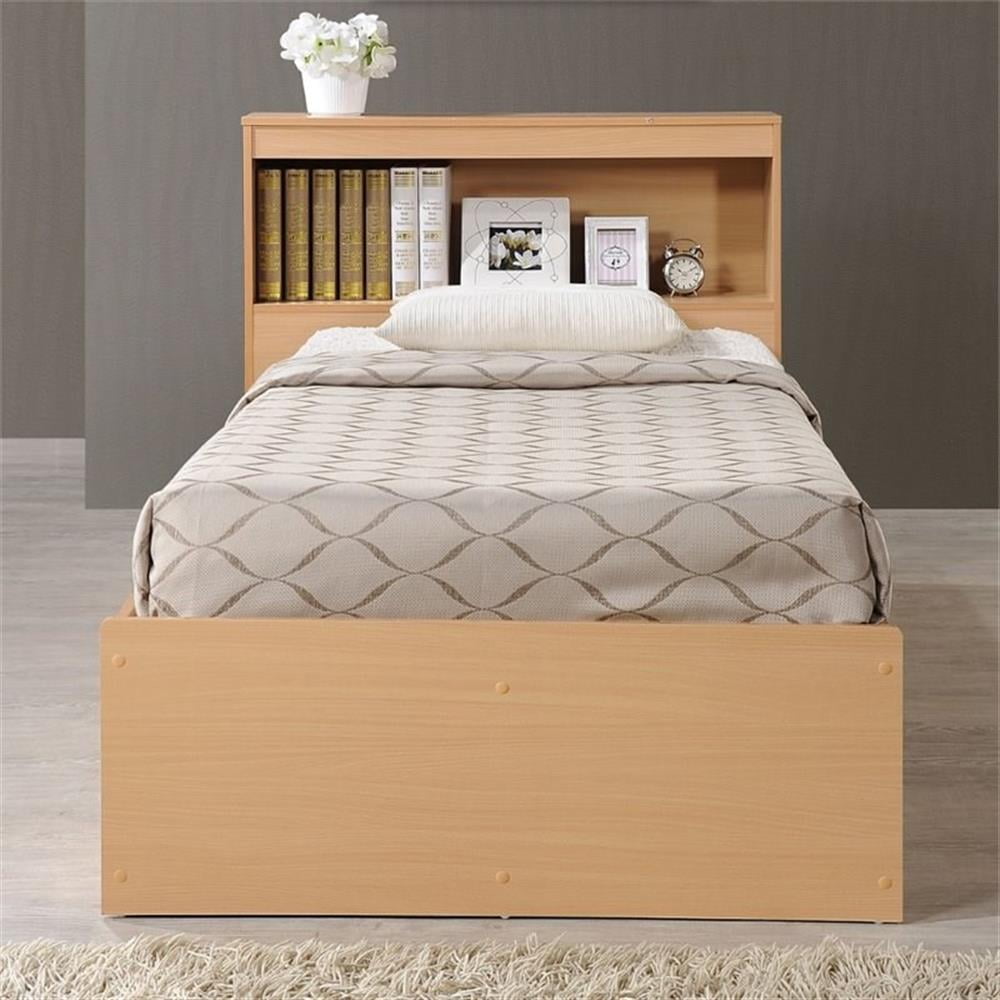 Pemberley Row Engineered Wood Beech Twin Captain Bed Rectangular With Storage 35" H x 41.4" W x 84.5" D Unassembled
