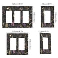 thumbnail image 2 of Yayeee Rocker Switch Wall Plate 2-Gang 4.7"x4.6" Home Decorative Outlet Cover, Purple Floral Pattern, 2 of 6
