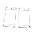 thumbnail image 2 of HILABEE 2 Pieces Brass Guitar Pickup Frame Pickup Frame Flat Rings Universal Bridge Neck Argent, 2 of 9