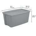 thumbnail image 2 of Sterilite Extra-Large Plastic Storage Bin, 50 Gallon Storage Tote with Snap-on Lid, Gray, 2 of 10