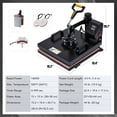 thumbnail image 4 of 5in1 T Shirt Heat Press Machine 15x15 Professional Heat Press for Clothes & More, 4 of 13