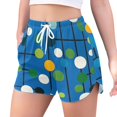 thumbnail image 2 of FORMRS Womens Swim Shorts Mesh Liner Quick Dry Casual Beach Board Bottom with Pockets, Sizes S-2XL, Blue Abstract, 2 of 9