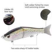 Bassdash SwimShad Glide Baits Jointed Swimbait Bass Pike Salmon Trout Muskie Fishing Lure 7in /62.5g