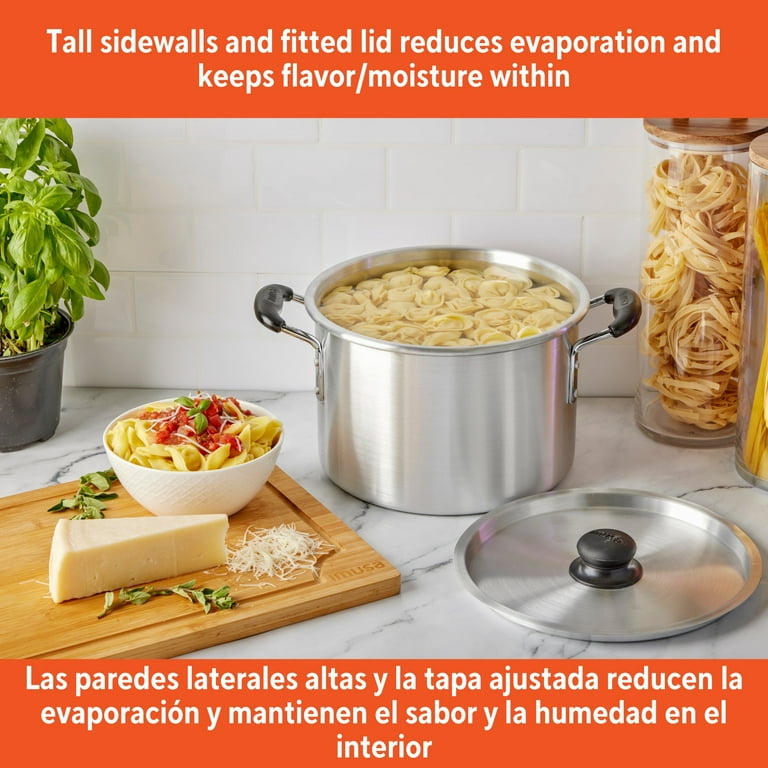 Im Usa 8 Qt Aluminum Stock Pot with Cool Touch Handles for Stews