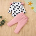 thumbnail image 2 of LAPAKIDS Newborn Baby Girl Clothes Long Sleeve Hearts printed Top +Pant 2PCS Set 0-3 Months, 2 of 5