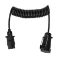 thumbnail image 1 of Conector de remolque de 7 pines con cable de extensión de resorte de 98,4 pulgadas, adaptador de cableado de 12 V, accesorio, 1 of 14