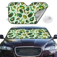 thumbnail image 2 of Haiem Green Avocado Car Windshield Sun Shade - Blocks UV Rays Sun Visor Protector, Sunshade to Keep Your Vehicle Cool, Universal Fit SUV Van Sedan-Small, 2 of 7