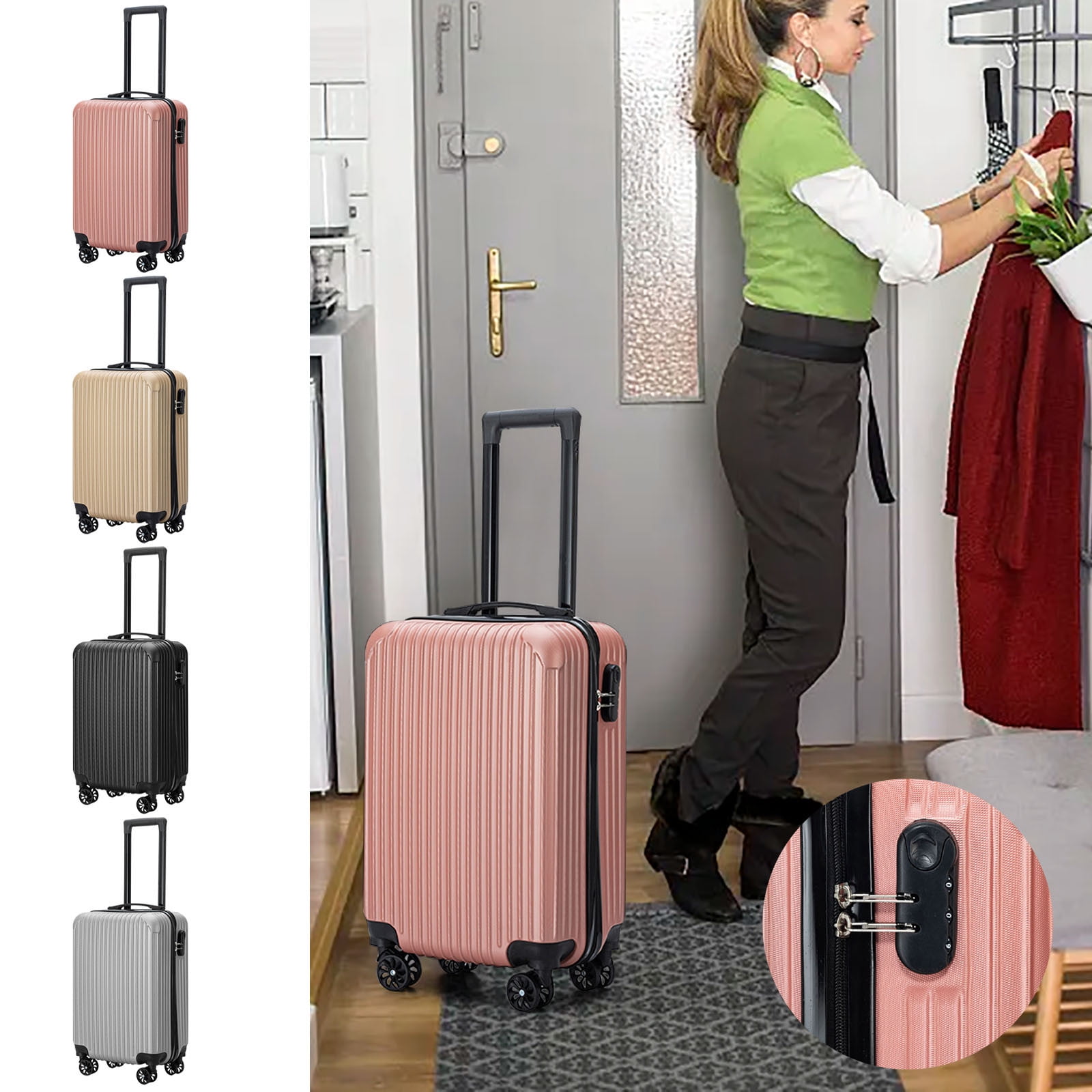 Viflosae Clearance New Adult Trolley Box 20 Inch Large Capacity Student Luggage Deals of the Week Walmart
