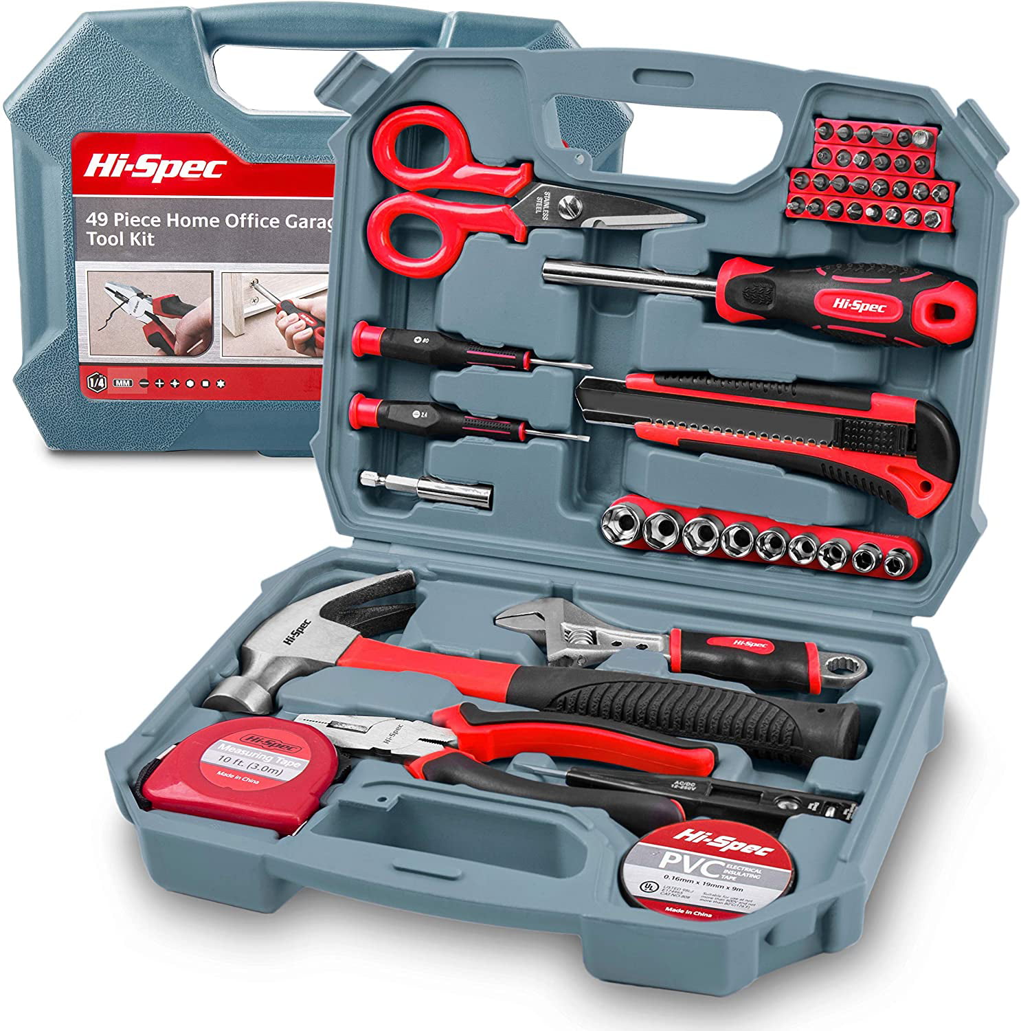 HYXQYJJ Hi Spec Multifunction Mixed Tool Set Professional Hand Tool Kit for Disassembling and Assembling Screws Measuring Length Cutting GGG++ Number : 25piece
