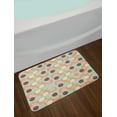 thumbnail image 2 of Retro Bath Mat, Abstract Grunge Look Simplistic Continuous Moon, Plush Bathroom Decor Mat with Non Slip Backing, 29.5" X 17.5", Mint Green Multicolor, by Ambesonne, 2 of 2