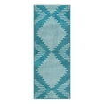 thumbnail image 3 of Unique Loom Kai Collection Area Rug - Warrior (2' x 5' Runner Turquoise/Ivory), 3 of 7