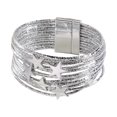 thumbnail image 4 of Pulsera rígida para niña, de aleación, , , ideal para fiestas y como accesorio versátil. Plata, 4 of 8