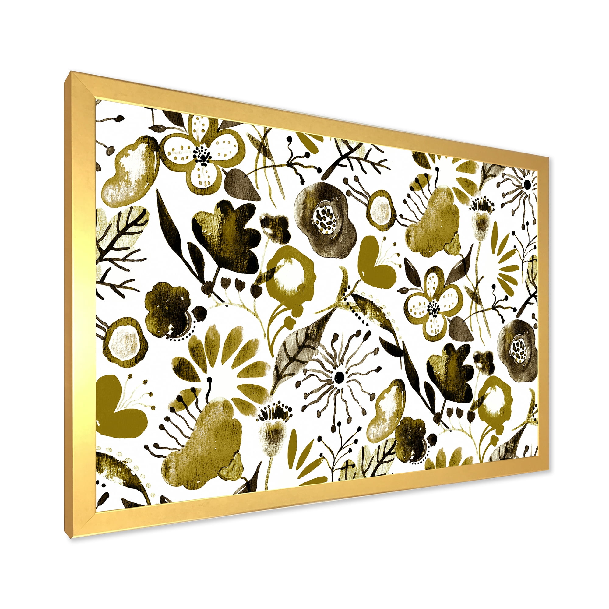 Designart 'Vital Abundance Of Wildflowers II' Modern Framed Art Print