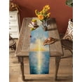 thumbnail image 5 of Boanket Ocean Sunset Table Runner - 60 Inch Long, Kitchen Dining Table Runner Dresser Scarves, Blue Sky Sea Minimalist Abstract Art Farmhouse Decor for Coffee Tables Wedding Party Banquet, 5 of 8