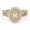 Yellow Gold, variant on Twisted Shank Double Halo Engagement Ring for Women, IGI Certified 1.00 Carat (ctw) Oval And Round Lab Grown Diamond Ring In 14K Solid Yellow Gold F-G, VS-SI Quality Ring Size-7.5