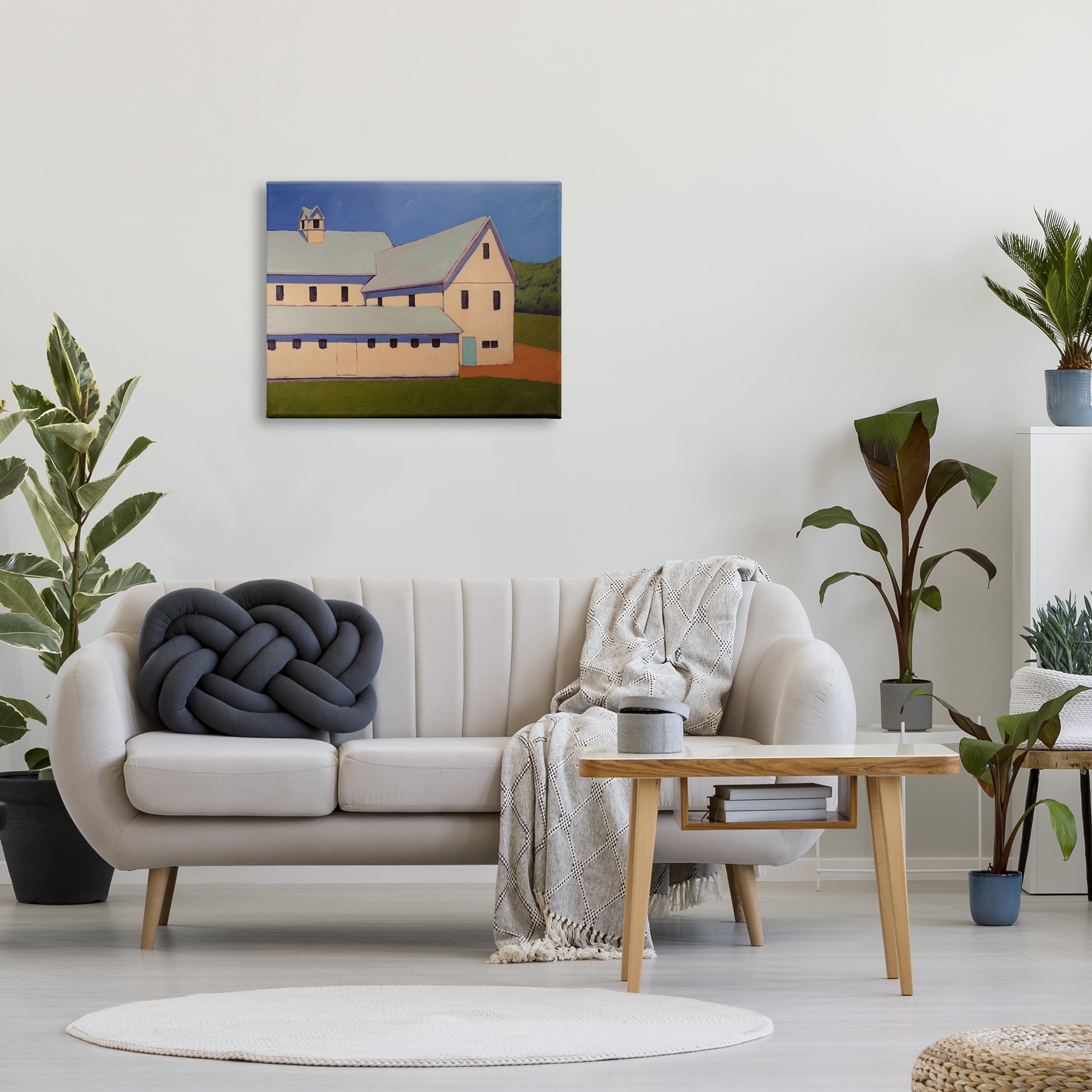 Stupell Industries Country Building Painting Travel & Places Painting Gallery Wrapped Canvas Art Print Wall Art, 30 x 24