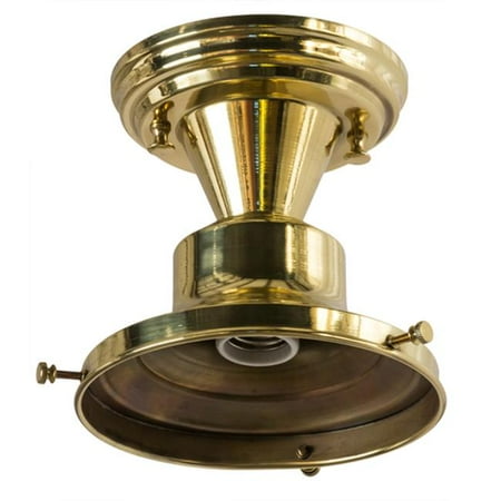 

6 in. Revival Schoolhouse Flushmount Hardware Polished Brass