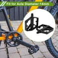 thumbnail image 2 of Pedal de bicicleta de aleación de aluminio universal sin tiras reflectantes negro, adecuado para ejes de 14 mm, pedal de bicicleta antideslizante para BMX MTB bicicletas de carretera 1 par, 2 of 7