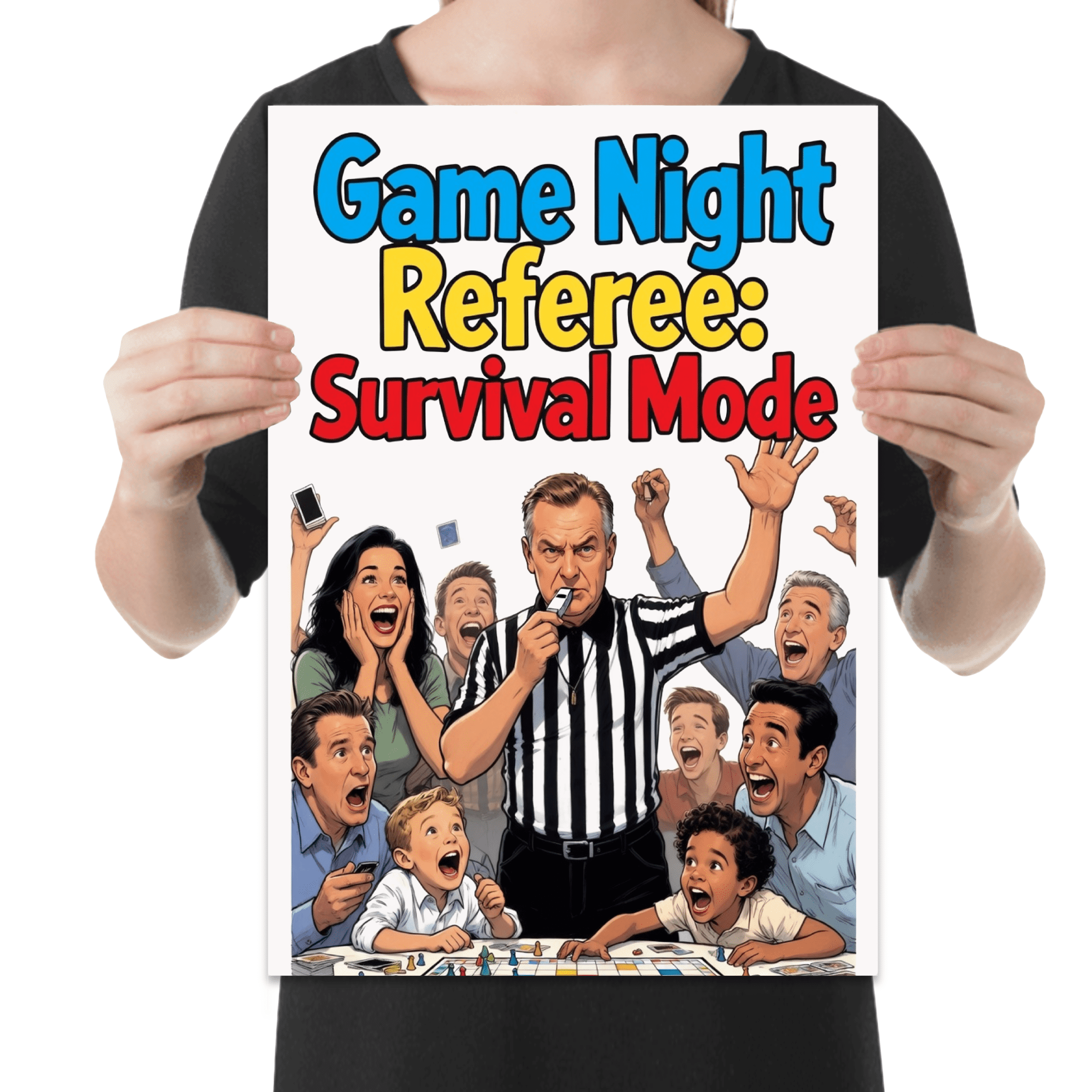 Game Night Referee Survival Mode - Family Board Game Enthusiast - 13x19 Poster Print