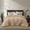 Khaki, variant on Nanshing 3 Piece Comforter Set, Queen, White