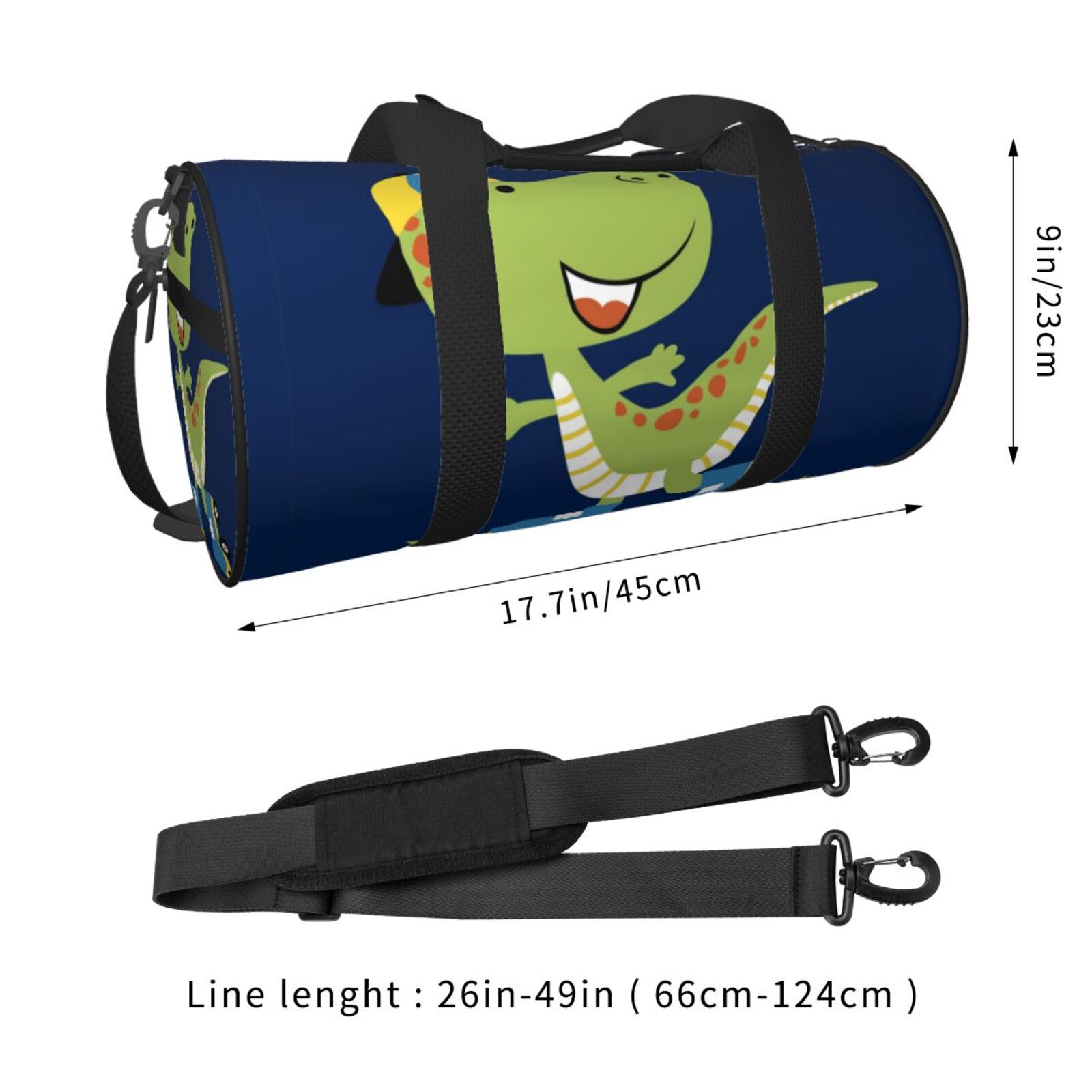 Vsdgher Dino Playing Roller Skate 45L Foldable Duffel Bag, Sports Gym Bag,Overnight Bag, Portable Weekender Bag for Airplanes