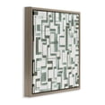 thumbnail image 3 of Stupell Industries Geometric Green Labyrinth Brown Framed Floater Canvas Wall Art design by Hannah Dawson, 18 x 18, 3 of 9