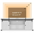 thumbnail image 4 of Danolapsi 70inch Farmhouse TV Stand for 75 Inch TVs, Entertainment Center and Media Furniture with Sliding Barn Doors & Storage Cabinets, Mid Century Modern TV Console Table for Living Room Bedroom, 4 of 7