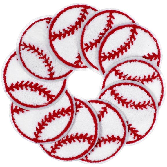 12pcs Embroidered Iron-On Baseball Hat Patches for Clothes, Jackets, Bags - Decorative Applique for Repair and Fashion Style